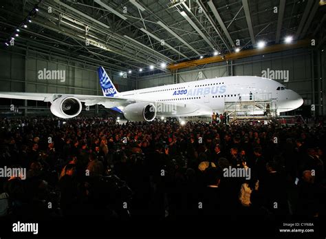 France Haute Garonne Toulouse Airbus A380 presentation (the biggest carrier of the world) in ...