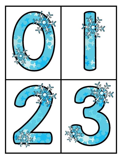 WINTER Snow Large Numbers 0-30 - Make Activities and Room Decor | Winter theme, Winter ...