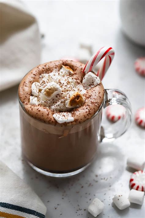 Vegan Peppermint Hot Chocolate - Dietitian Debbie Dishes