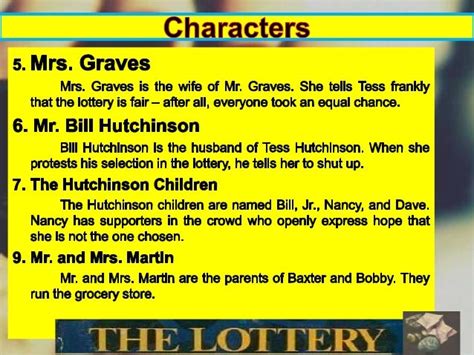 👍 The lottery characters. Critical Analysis of The Lottery, by Shirley Jackson Essays. 2019-01-20