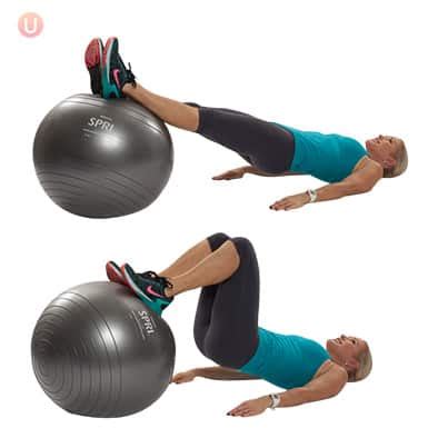 How To Do Stability Ball Hamstring Roll In