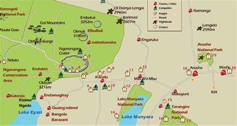 Ngorongoro Crater Map - map of ngorongoro crater