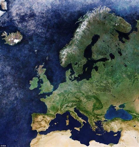 Satellite images reveals a clear view of Europe in incredible detail ...