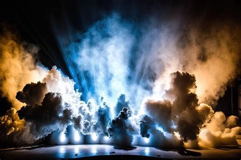 Premium AI Image | Smoke effects in concert and theater lighting