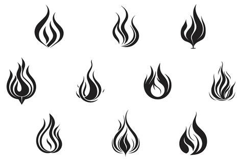 Hand Drawn vintage fire logo in flat style 25662893 Vector Art at Vecteezy