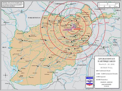 Afghanistan Earthquakes 25-26 March 2002 - Afghanistan | ReliefWeb