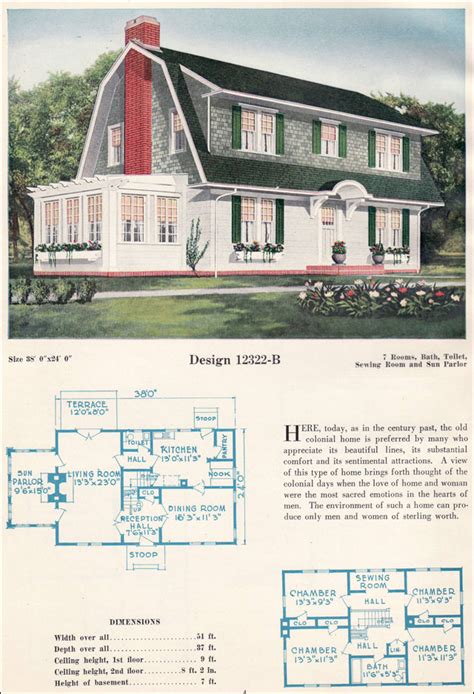 Dutch Colonial Revival - Gambrel Roof with Shed Dormers - c. 1923 - C. L. Bowes - Antique Home ...