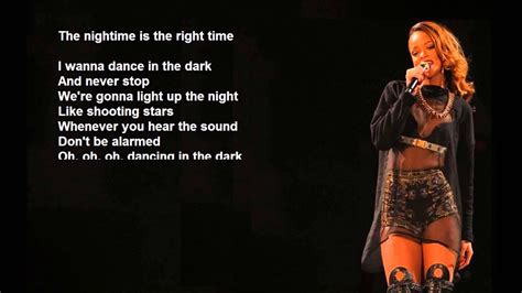 Rihanna "Dancing In The Dark" Lyrics - YouTube