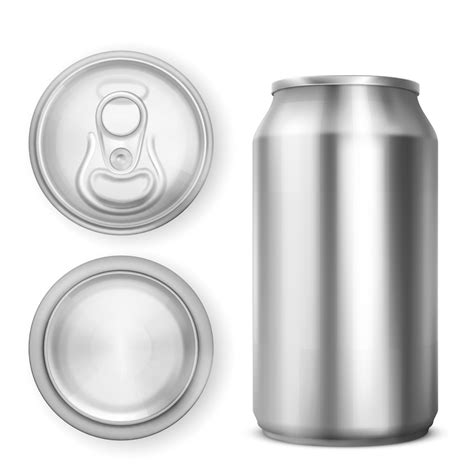 Aluminium can for soda or beer in different views 15117705 Vector Art ...