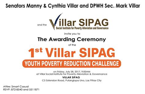 1st Villar Sipag Youth Poverty Reduction Challenge - Voice Of The Youth ...