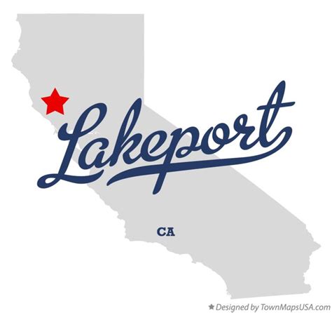 Map of Lakeport, CA, California