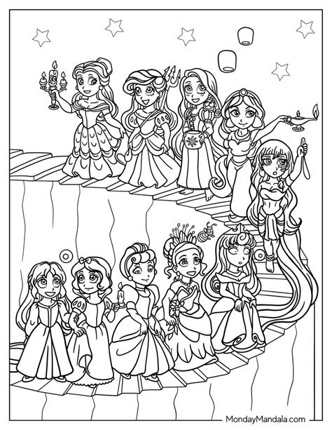 36 Disney Princess Coloring Pages (Free PDF Printables)