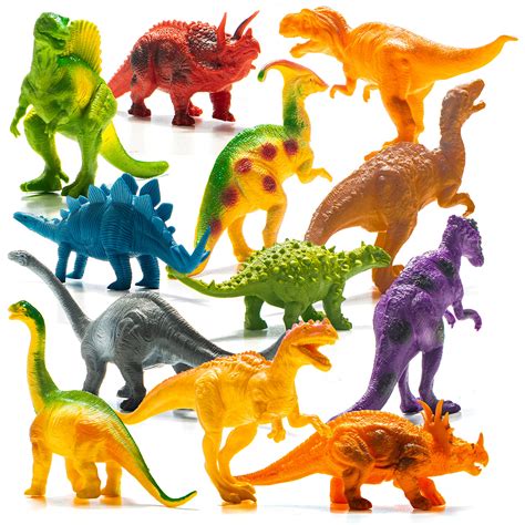 Buy Prextex 12-Pack Toy Dinosours, Assorted 7-Inch Jurassic Dinosaur ...