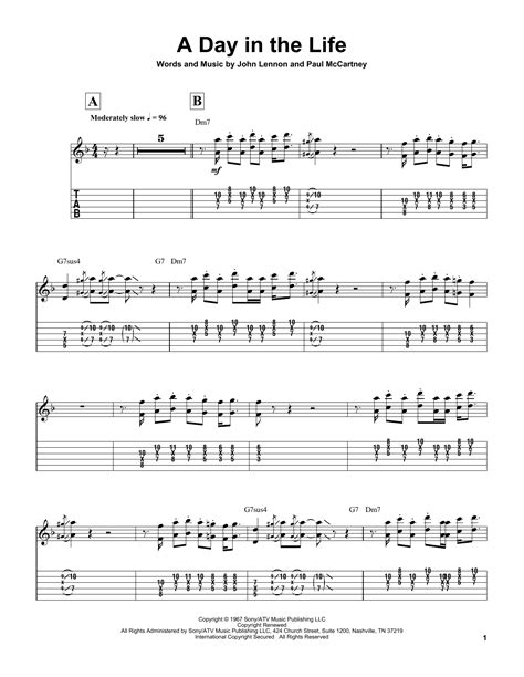 A Day In The Life by The Beatles - Guitar Tab Play-Along - Guitar Instructor