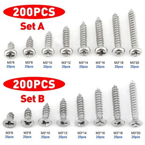 Aliexpress.com : Buy 200pcs New M3 Self Tapping Screws Stainless Steel ...