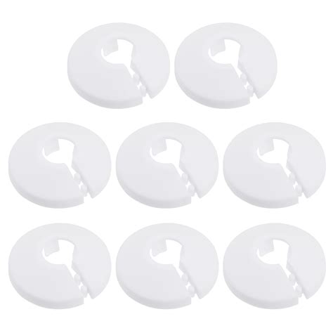 Uxcell 12mm PP Plastic White Water Pipe Cover Decoration 8 Pack - Walmart.com - Walmart.com