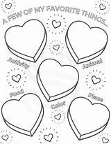 A Few Of My Favorite Things Worksheet About Me Prek  sketch template