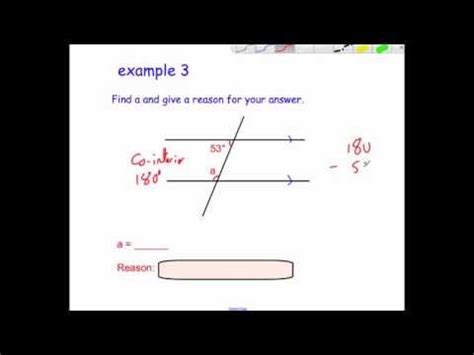 Parallel lines – angles | Corbettmaths