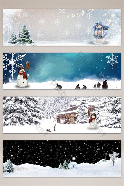 snow winter theme poster banner background | Backgrounds PSD Free ...