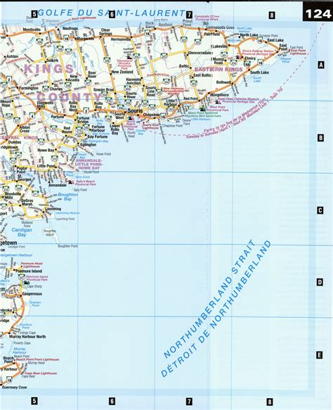 Highway map of Eastern P.E.I. Prince Edward Island Canada road cities towns