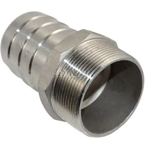 2" Male Thread Pipe Fitting x 50mm Barb Hose Tail Connector Stainless ...