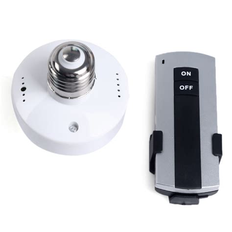 E27 Screw Wireless Remote Control Light Lamp Bulb Holder Cap Socket ...