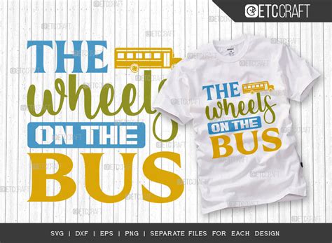 The Wheels On The Bus SVG Cut File, Back to School Svg, Scool Bus Svg ...