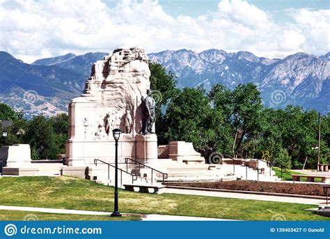 Mormon Battalion Monument in Salt Lake City, Utah Stock Image - Image of landmark, historic ...