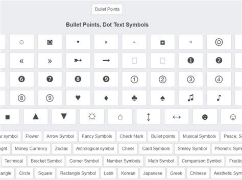 Bullet point symbol by Copy and paste symbols on Dribbble