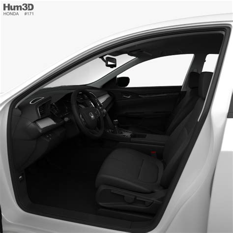 Honda Civic LX with HQ interior 2019 3D model - Vehicles on Hum3D