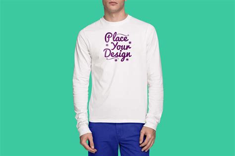 Free Long Sleeve T-Shirt Mockup (PSD)