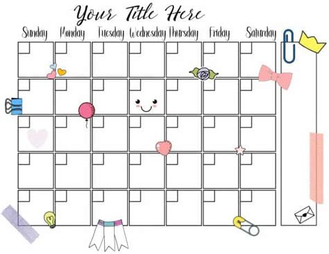 FREE Printable Cute Planner & Calendar | Customize Online