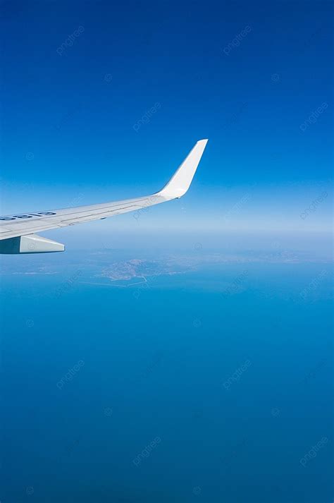 The Blue Sky Outside The Plane Window Background, Sky, Clouds In The Sky, Peaceful Background ...