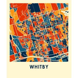 Whitby Ontario Map Print Full Color Map Poster - Etsy