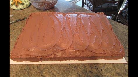 Half Sheet Cake Frosting Chocolate by Diane Lovetobake - YouTube