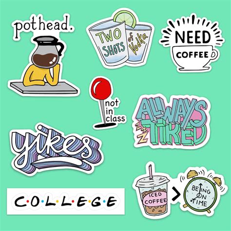 College Student Sticker Pack - Etsy