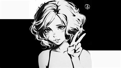 30 Anime Black and White Wallpapers - Wallpaperboat