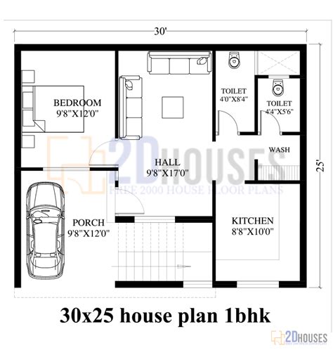 √ 800 sq ft house plans 2 bedroom Indian style - 2D Houses