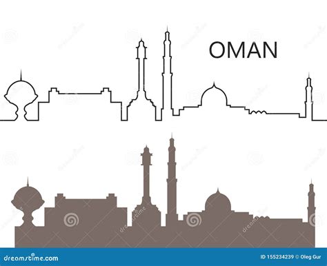 Oman Logo. Isolated Oman Architecture on White Background Stock Vector - Illustration of city ...