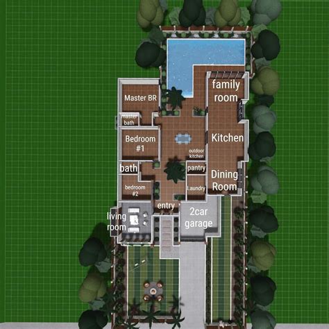 Lods Choo on Instagram: “Floor plan. #bloxburg” | Diy house plans, House outline, Sims house design