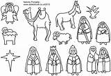 Nativity Scene Coloring Pages Printables  coloring sketch template