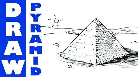 How to draw a pyramid - YouTube