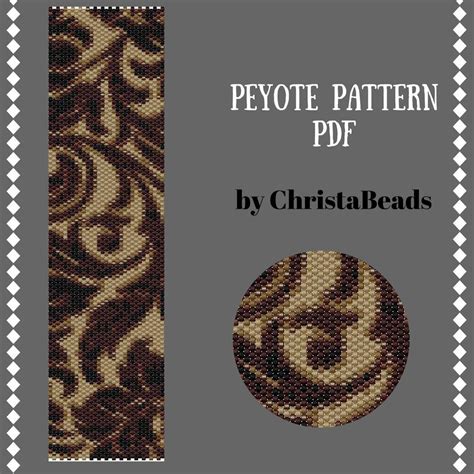 Bead Bracelet Pattern Peyote Patterns Beading Patterns Beading Tutorials Cuff Beaded Bracelet ...