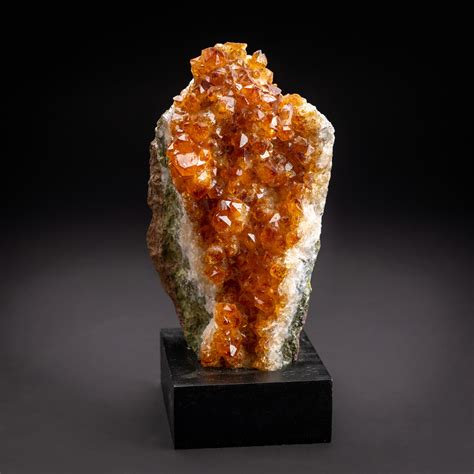 Citrine Crystal Cluster + Wooden Stand // V2 - Astro Gallery - Touch of ...