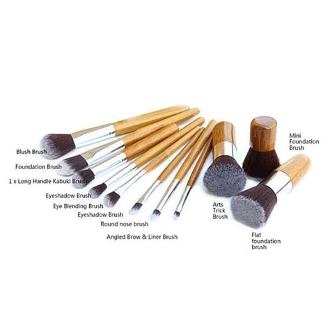 Bamboo Makeup Brush 11pc Set; Intentionally Sustainable