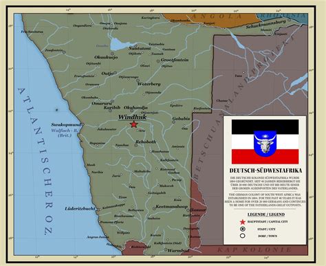 My first go at creating a map!German South West Africa Map. Slight border changes. : r/imaginarymaps