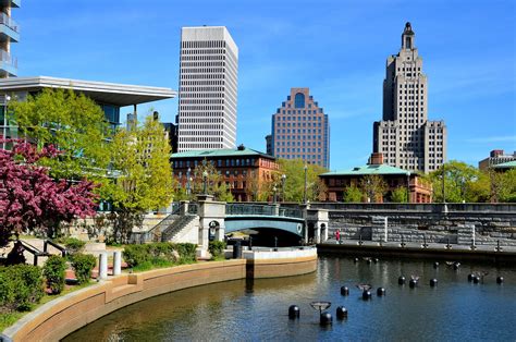 Downtown View from Waterplace Park in Providence, Rhode Island ...