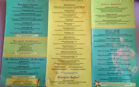 Sunrise Restaurant Menu, Menu for Sunrise Restaurant, Tybee Island ...