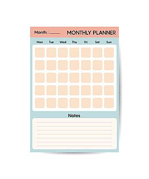 Minimalist Monthly Planner PNG, Vector, PSD, and Clipart With ...