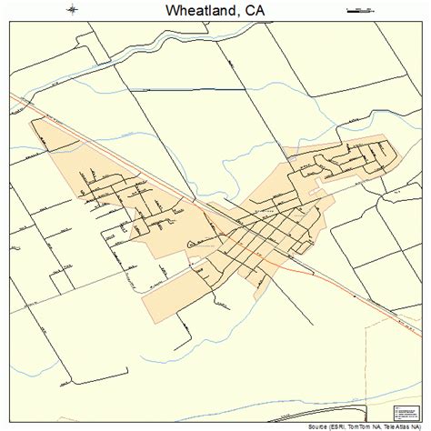 Wheatland California Street Map 0685012